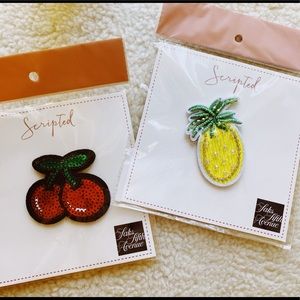 Saks Fifth Avenue sequined pins